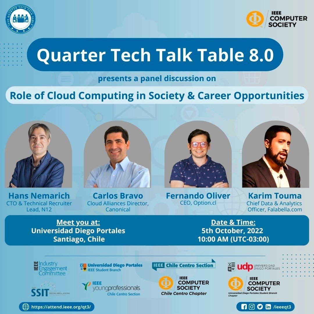 As a result of huge impact created by the previous editions, hereby inviting you to upcoming edition which  is planned to be held in 𝗛𝘆𝗯𝗿𝗶𝗱 𝗺𝗼𝗱𝗲 🏢 [𝗨𝗻𝗶𝘃𝗲𝗿𝘀𝗶𝗱𝗮𝗱 𝗗𝗶𝗲𝗴𝗼 𝗣𝗼𝗿𝘁𝗮𝗹𝗲𝘀, 𝗖𝗵𝗶𝗹𝗲]

📌 Confirm your presence at: bit.ly/QT3Register