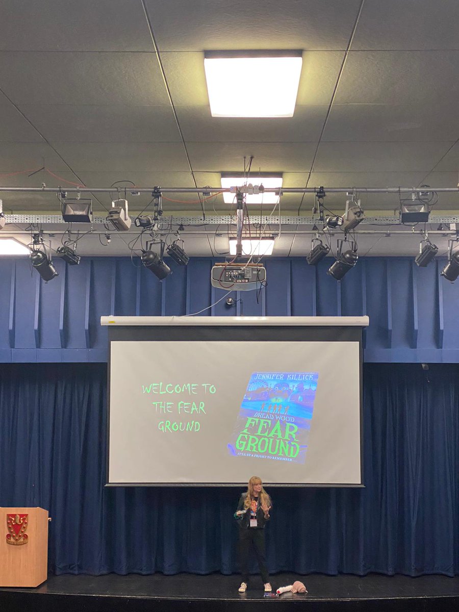 FarshoreBooks's tweet photo. Yesterday @JenniferKillick went back to her old high school (and inspiration for #DreadWood) @BishopshaltS to talk about #FearGround, answer lots of questions from pupils and play Flinch in real life for the first time - we're convinced is going to become a playground sensation! https://t.co/nfZoD8ochZ