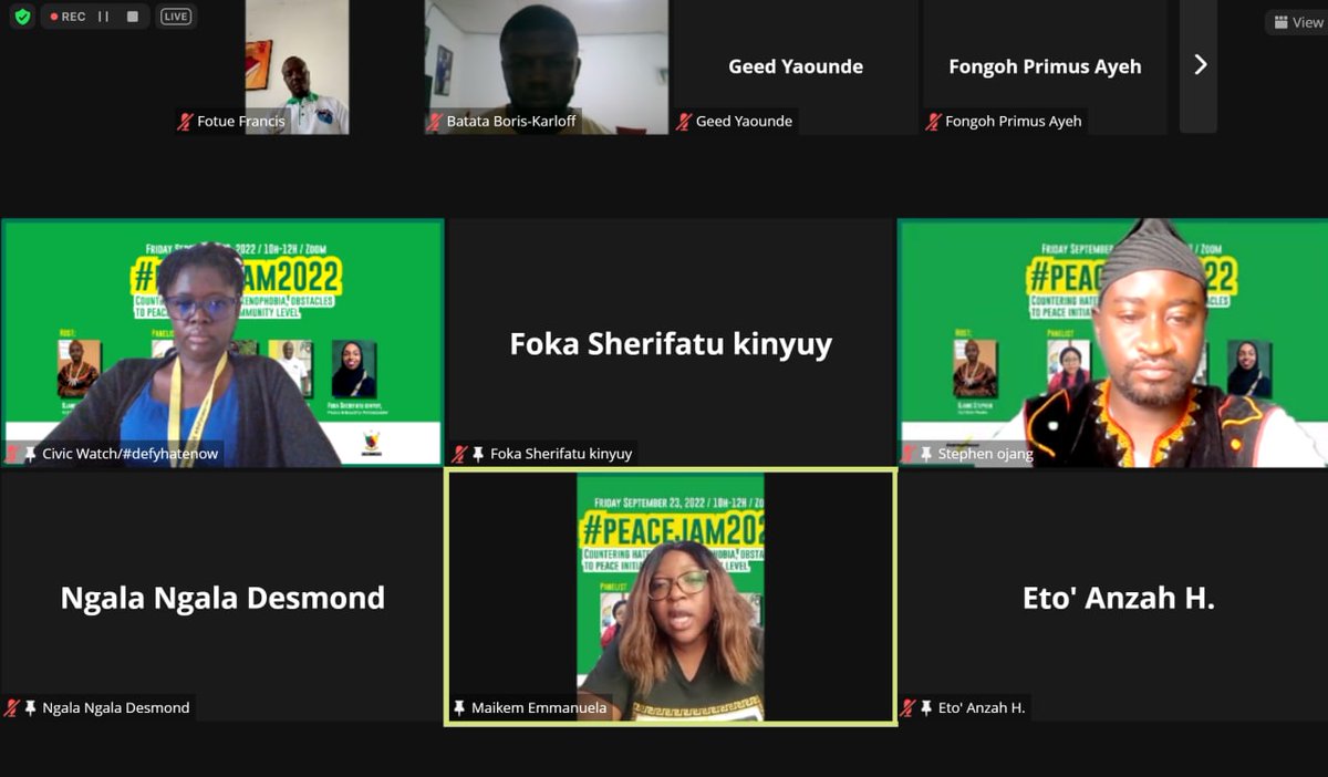 civic_watch's tweet photo. @ManzieMaikem
one of our panelist says,
We can mitigate #HateSpeech by fighting #Disinformation & publishing #Factchecked information both in the news room & on the social media.
#ThinkBUClick
#NoToHateSpeech
#NoToXenophobia
#defyhatenow
#CivicWatch
@ncpbmcameroon https://t.co/mTHtEF8ZpQ