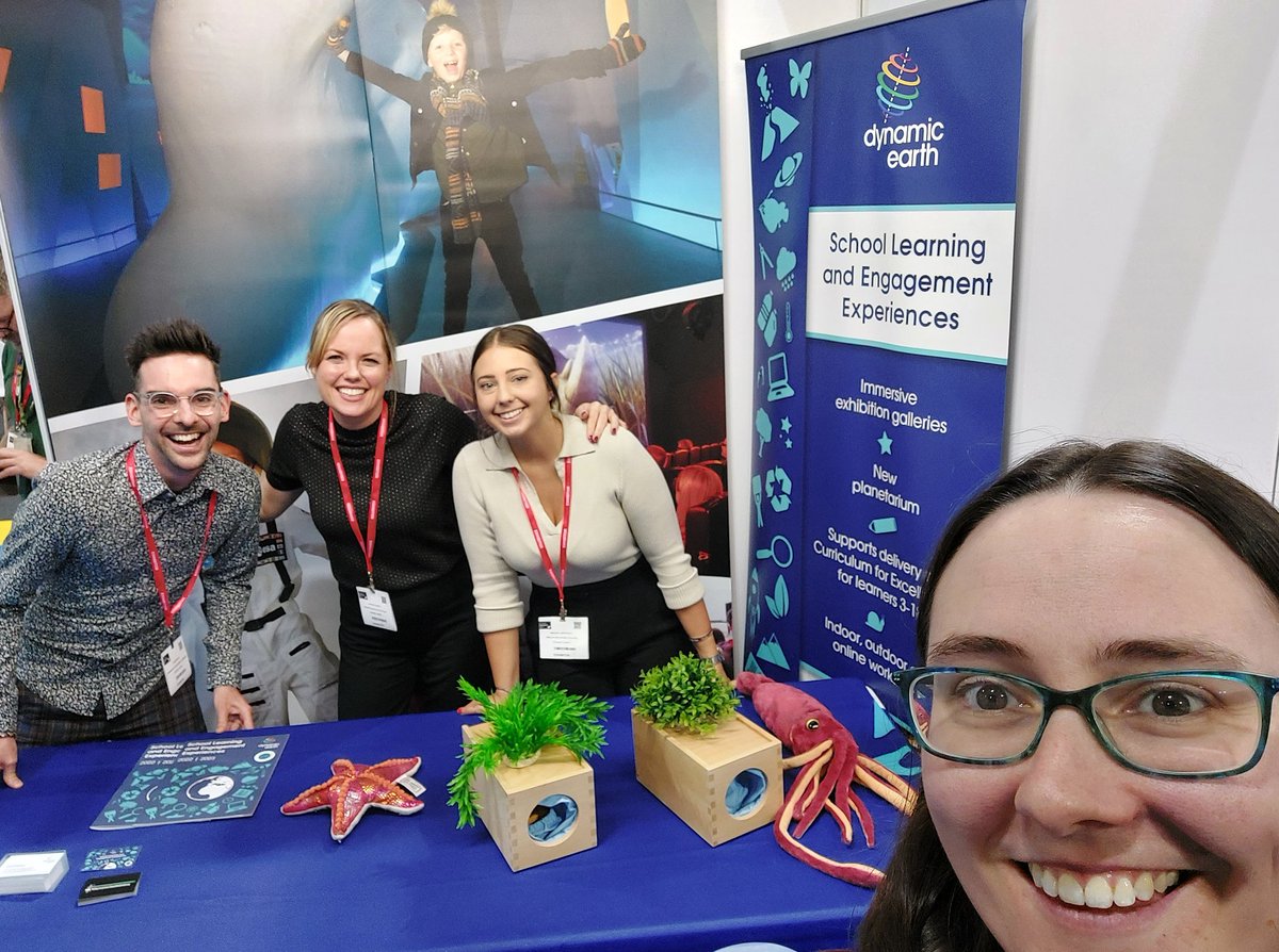HWUoutreach's tweet photo. We had an excellent day at the @scot_edu_expo yesterday. Was great to network with all the other stall holders and find out about the amazing school resources on offer. Including meeting the fabulous team from @ourdynamicearth! #SEE22 https://t.co/JrbQWyorPv