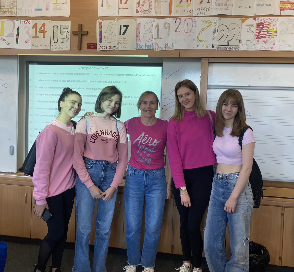 Adv H Spanish all in pink for Daniella’s day💕🇪🇸<a href="/StMungosFalkirk/">St Mungo's HS</a> <a href="/StMungosML/">St Mungos ML</a>