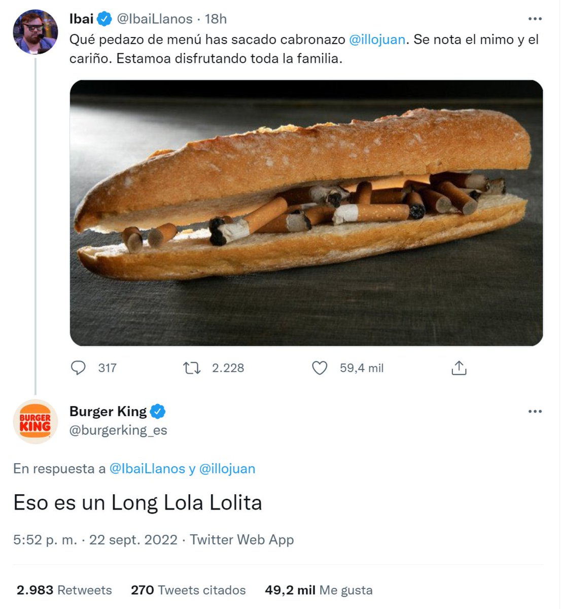 creativezinkin's tweet photo. 🔥​ REAL TIME MARKETING 🔥​

¿Qué te parece la respuesta de @burgerking_es? 👇🏻​👀​

#marketing #realtimemarketing #marketingdigital #socialmedia #redessociales #burgerking #lolalolita https://t.co/8x4MNttAYc
