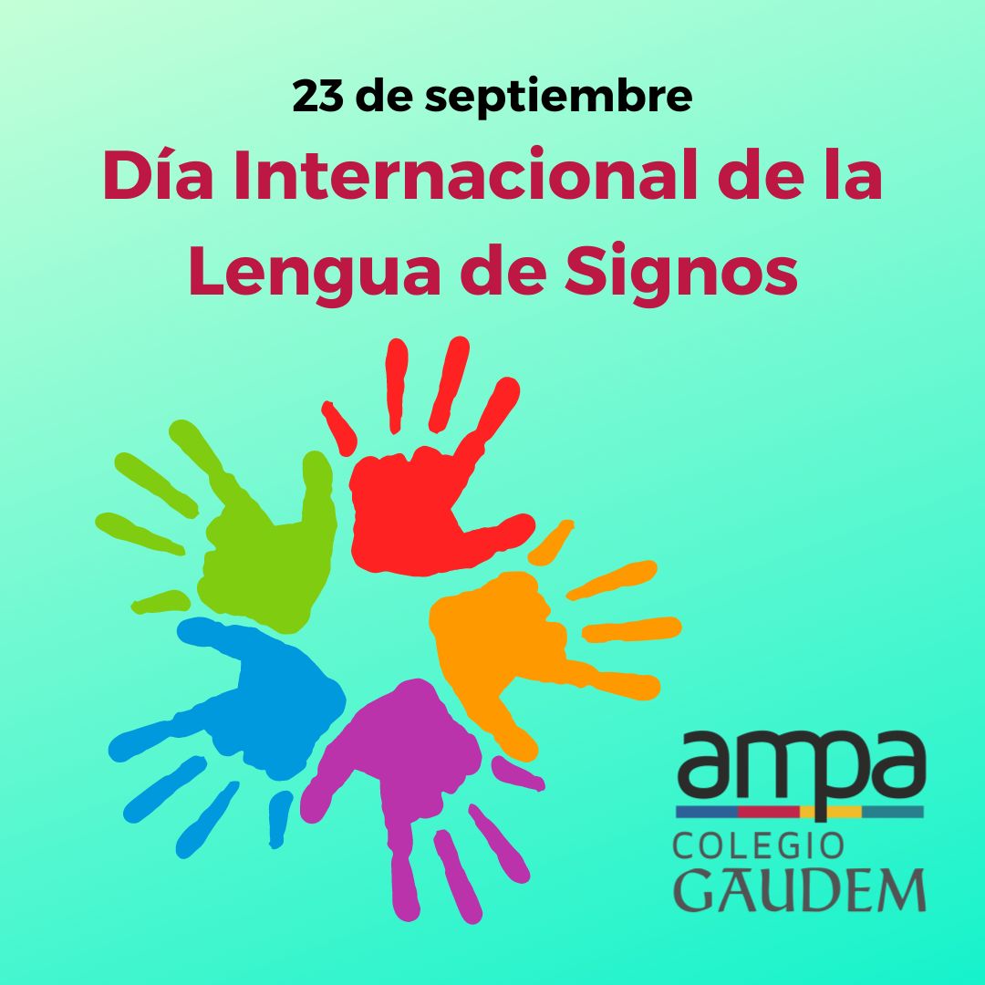 AMPAGAUDEM's tweet photo. Hoy, 23 de septiembre, celebramos el Día Internacional de la Lengua de Signos. En el colegio Gaudem, signamos, ¿tú signas? #diainternacionadelalenguadesignos https://t.co/7EWOVPkSuI