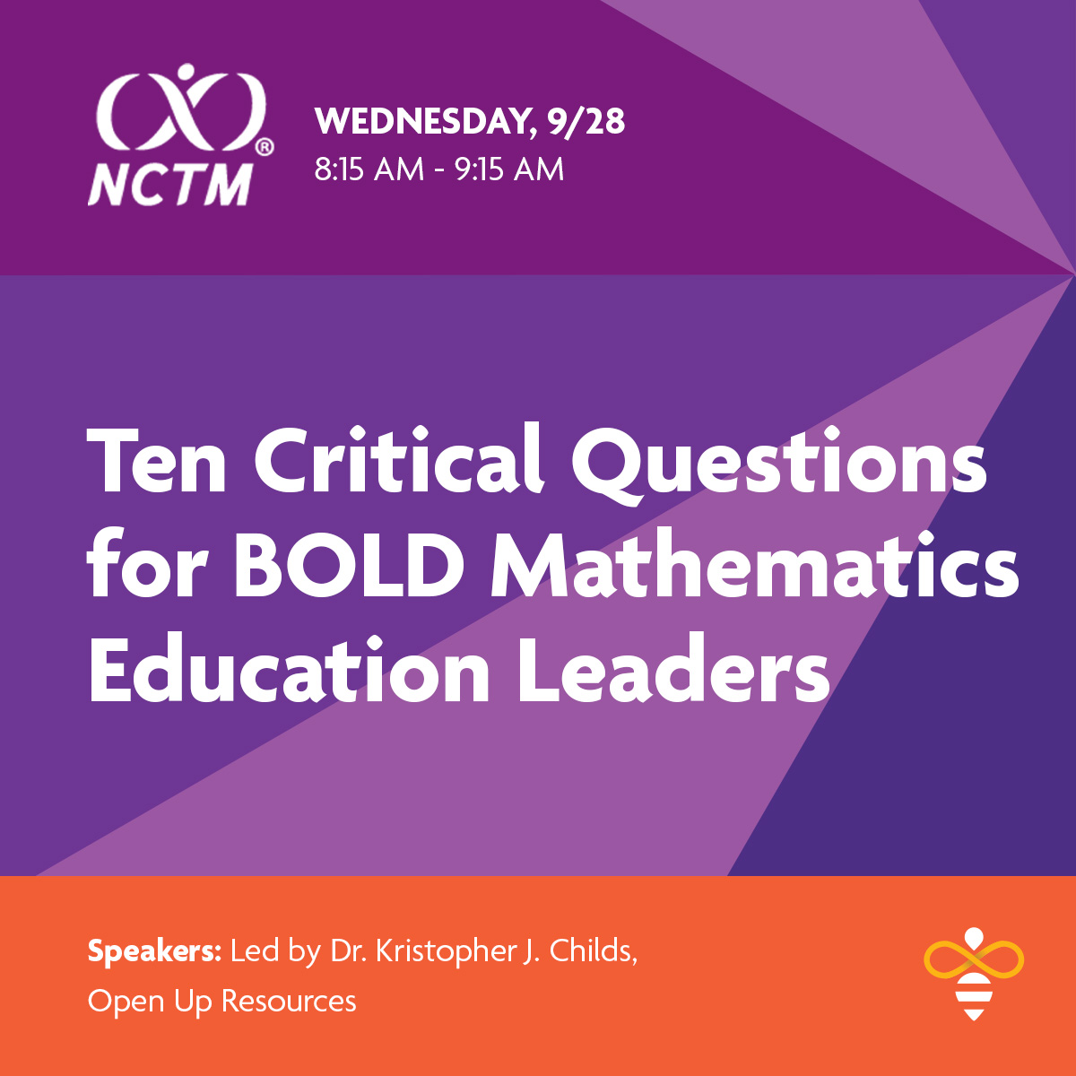 openupresources's tweet image. Hey, #NCSM22 friends! There is just ONE HOUR until a great #MathEd session, led by @DrKChilds, takes place. 

If you are or want to become a BOLD math education leader, this is the session for you. If you're at the conference IRL, be at room Grand E at 8:15 AM PST. #NCSMBold