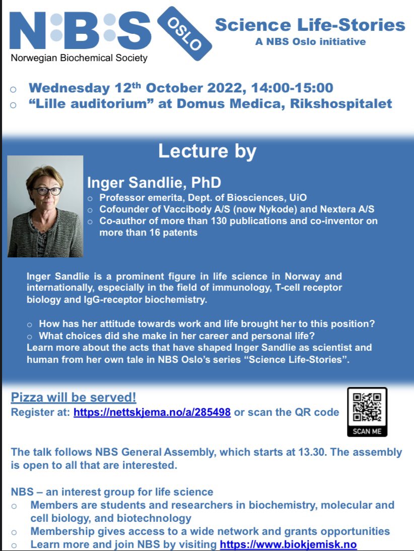 NBS - Norwegian Biochemical Society - Oslo tweet media