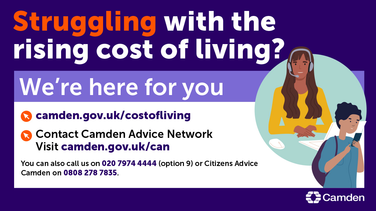 🚨THREAD - PLEASE SHARE🚨

If you’re struggling with the rising cost of living, we’re here for you – please don’t suffer in silence and reach out for help

Read this thread to find out about the support and advice that’s available from us and our partners across Camden

1/9