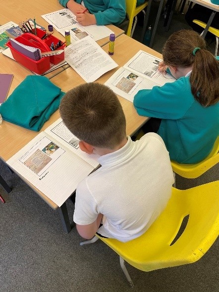 Year 5 and 6 have started innovating their model text to relate it to WW2 London. They used lots of challenging vocabulary. Well done!