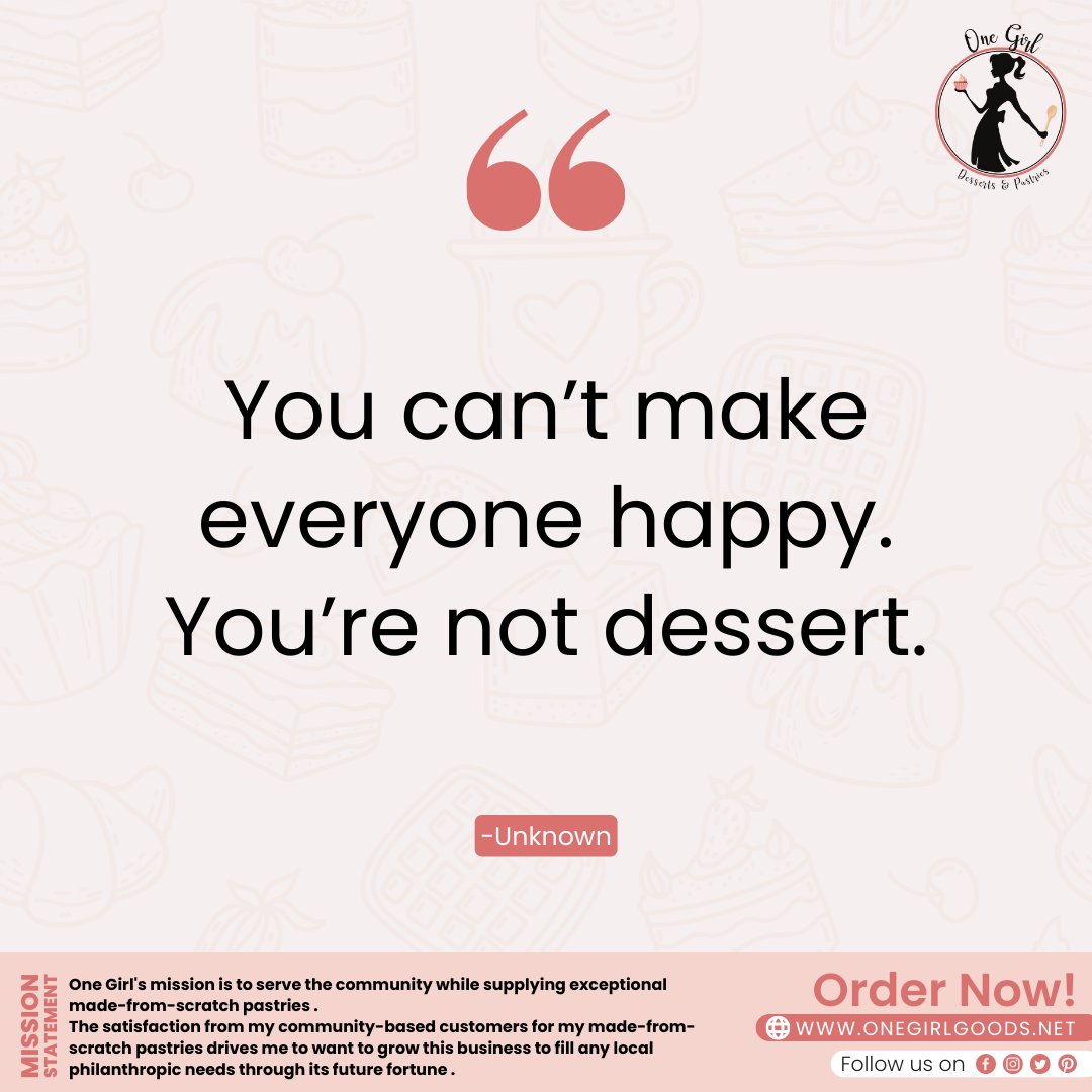 OneGirlandMore's tweet photo. You’re not dessert.
#fridaymorning #quotes https://t.co/W7aNOIL3II