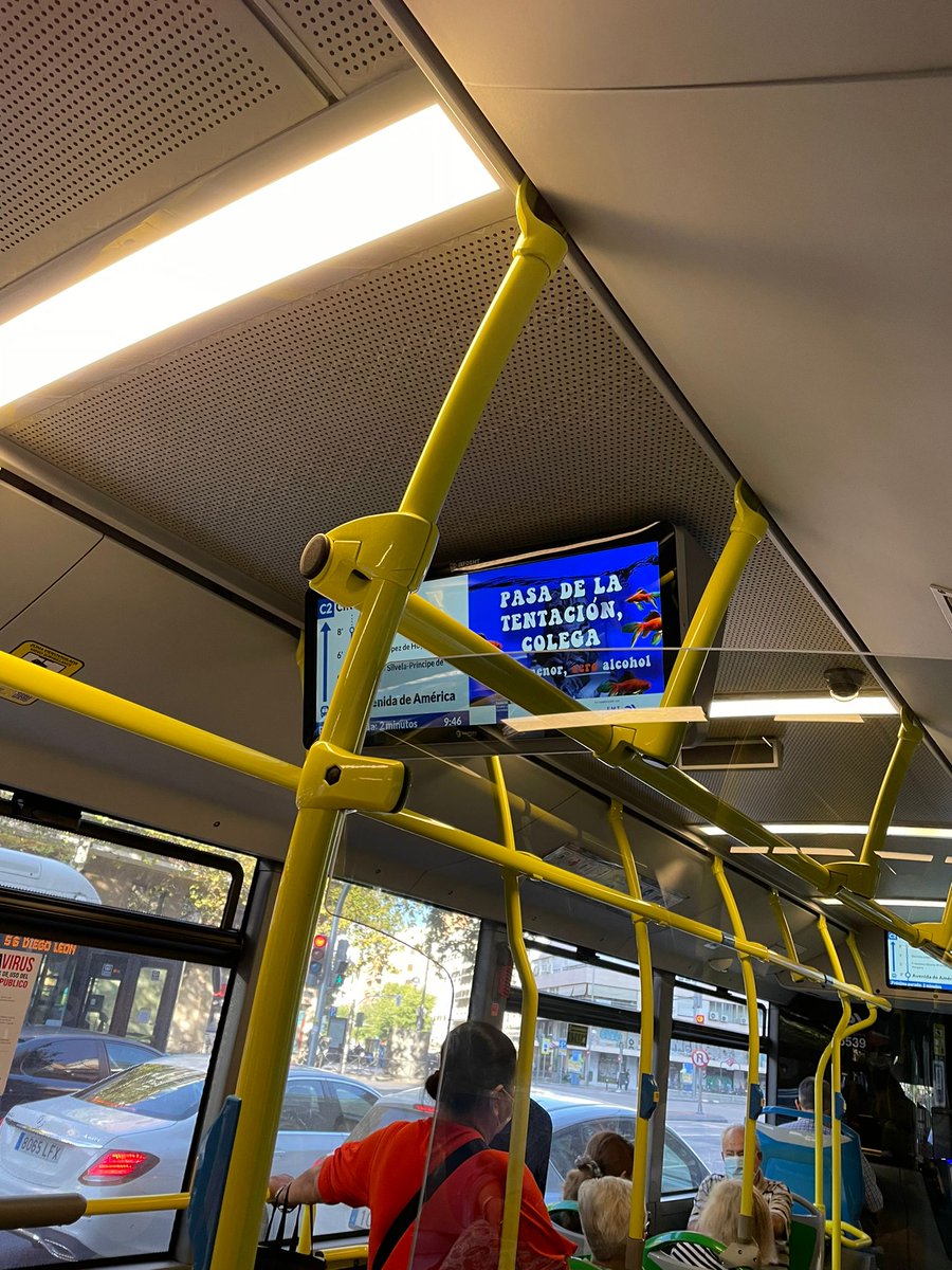 Silviajato's tweet photo. Nuestros menores ya pueden ver una campaña dirigida a ellos en los buses de @EMTmadrid
Hecha por universitarios q mandan un msm de #menoresnigota para todos los menores. Gracias @EMTmadrid por cuidar a nuestros menores en todos los sentidos. @AlcoholSociedad foto de @Paqui_FAS 🤩 https://t.co/RrQKXeg5mf