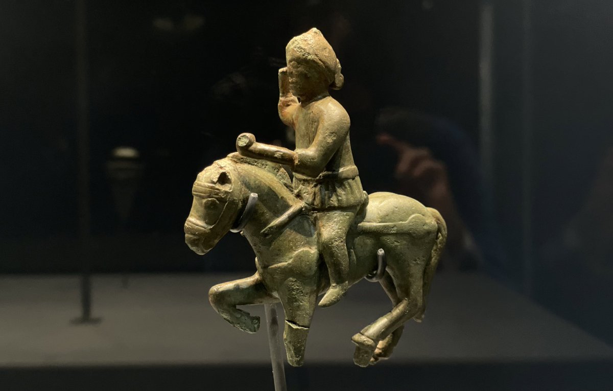 drdan_o's tweet photo. The Ryedale Hoard on display at @YorkshireMuseum - a bust, a horse-shaped handle and a rider figurine. Three enigmatic objects whose burial over 1800 years ago, remains a mystery #Romans #archaeology  #hoard https://t.co/BeiOTpDOT3