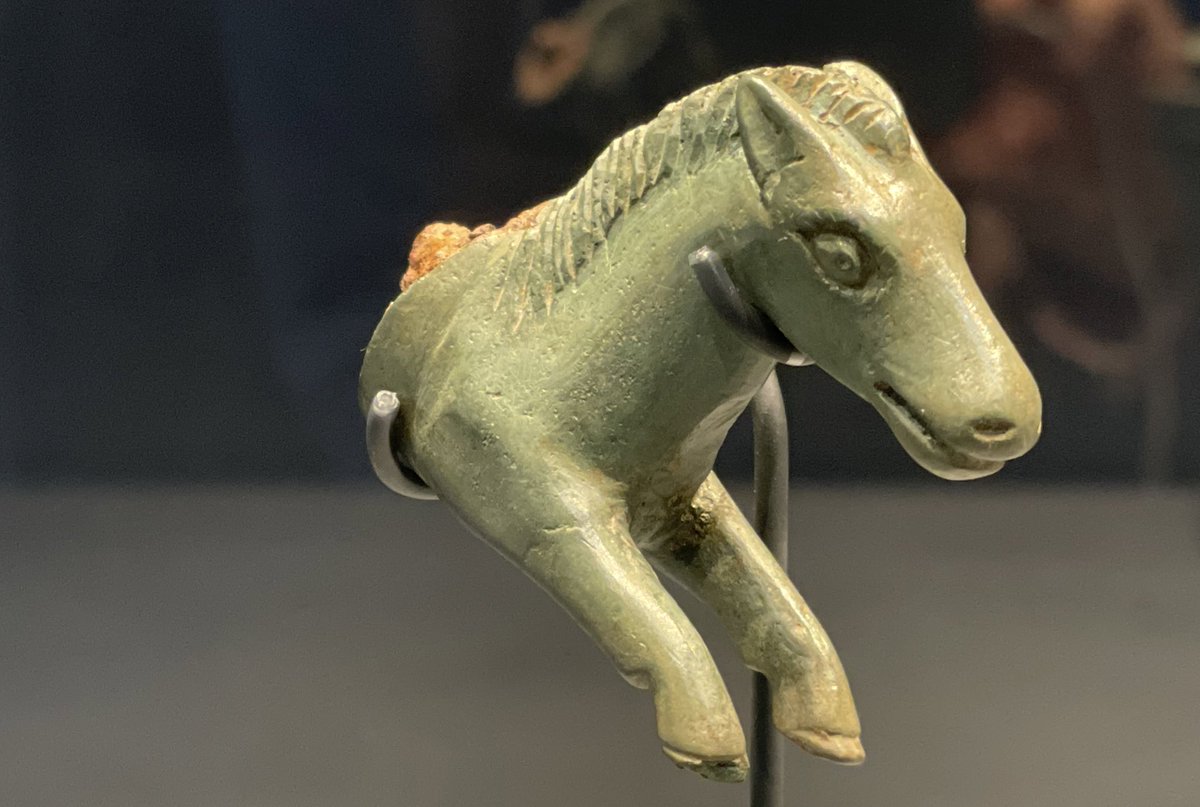 drdan_o's tweet photo. The Ryedale Hoard on display at @YorkshireMuseum - a bust, a horse-shaped handle and a rider figurine. Three enigmatic objects whose burial over 1800 years ago, remains a mystery #Romans #archaeology  #hoard https://t.co/BeiOTpDOT3