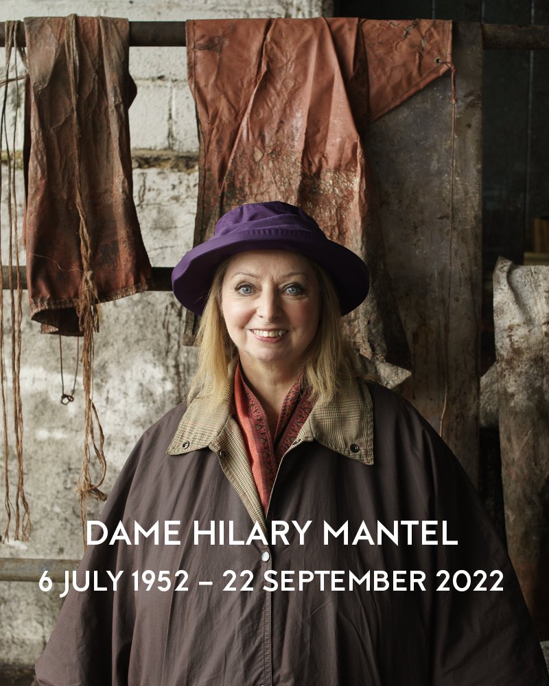 Waterstones's tweet photo. We are deeply saddened to learn of the death of Dame Hilary Mantel and would like to extend our sympathies to her friends, family and all at @4thEstateBooks. It has been one of our greatest pleasures to be so closely involved in such an impressive body of work. She was a genius. https://t.co/S7EL0pNpFe