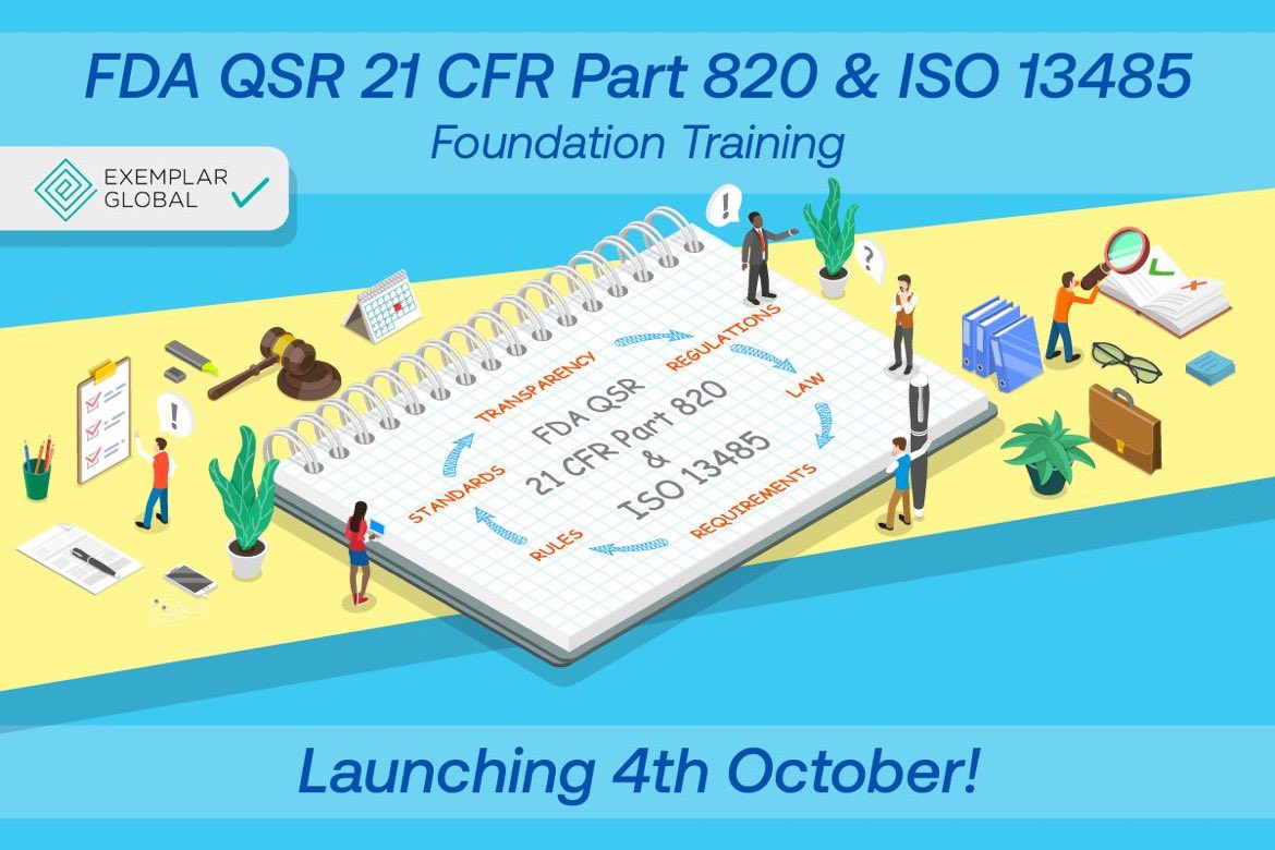 complyguru's tweet photo. On October 4th, we will be launching our newest eLearning course that will offer Learners a comprehensive foundation on both the key U.S. FDA QSR 21 CFR Part 820 requirements and the requirements of ISO 13485 (2016) for the Medical Device Industry.

Check out our website ✌🏻 https://t.co/3Ao5u91Bin