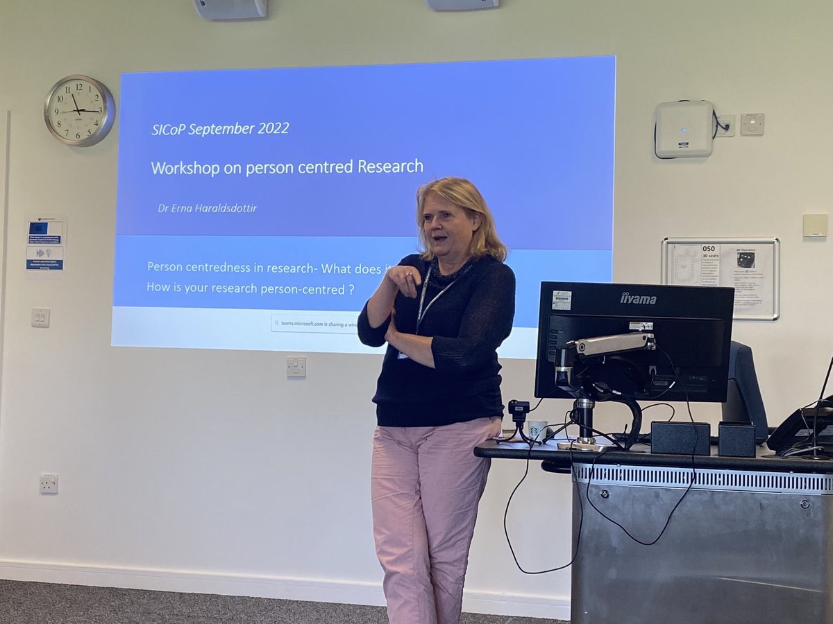 Kelly Marriott-Statham (she/her) (@kelstath24) on Twitter photo <a href="/ernaharalds/">Erna Haraldsdottir</a> facilitating a workshop for #SICoP on person-centredness and person-centered research - what makes research person-centred? <a href="/ernaharalds/">Erna Haraldsdottir</a> facilitating a workshop for #SICoP on person-centredness and person-centered research - what makes research person-centred?