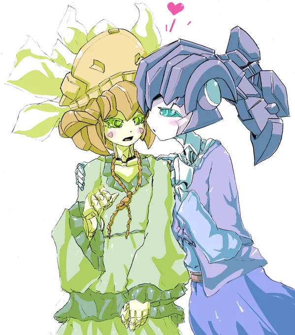 (16)あおいとみどり
もう全然描いてないけどけっこう気に入ってる
みどりちゃんがドSであおいちゃんがドM

殴り殴られという狂った百合が描きたくて作った
この二人でメチャクチャえげつないネタを考えたけど今でも外に出さずそっとしまってる 