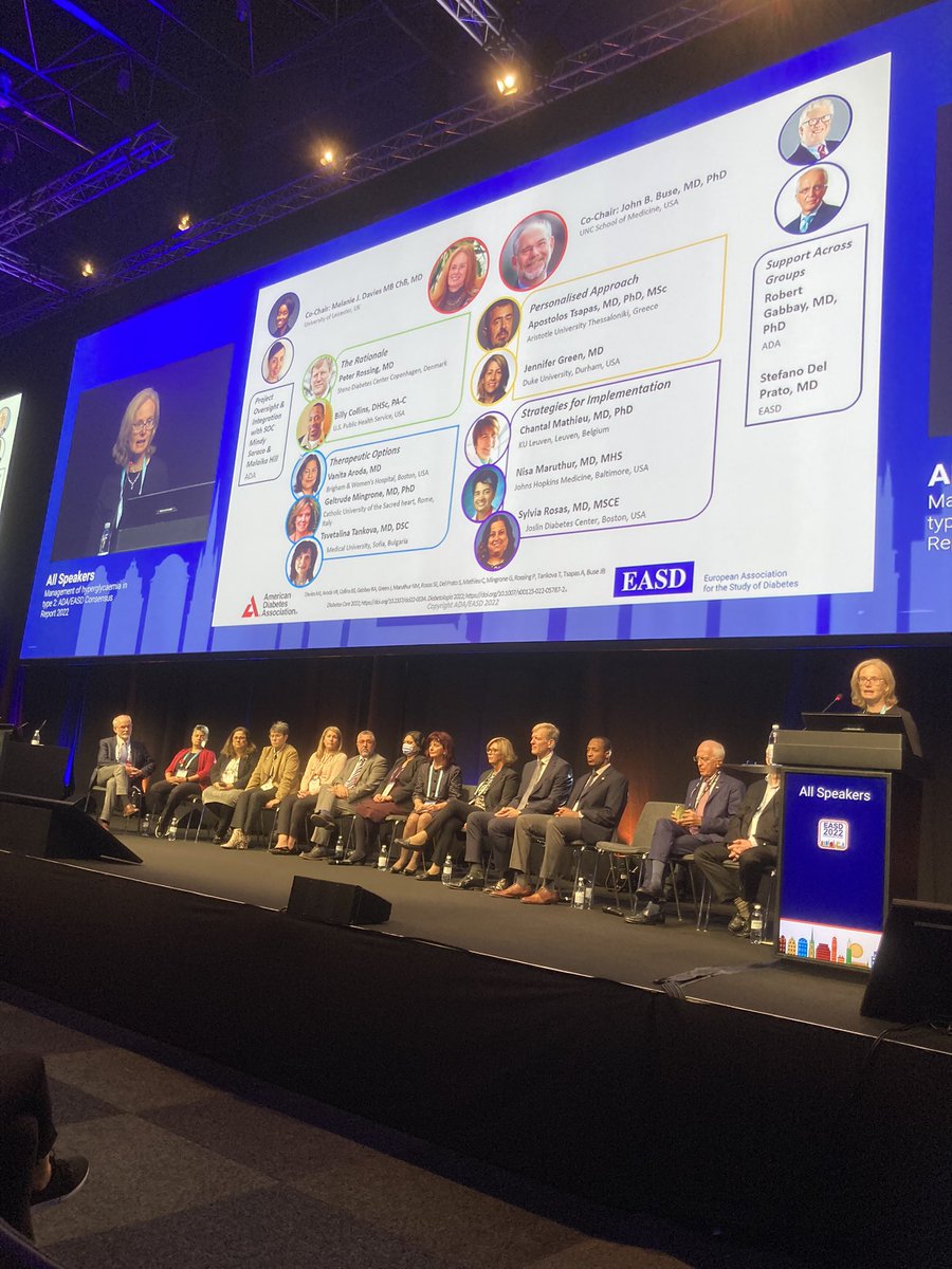 EUDiabetesForum's tweet image. Impressive panel of experts to present the ADA/EASD consensus at #EASD2022 on the management of hyperglycaemia in type 2 diabetes.