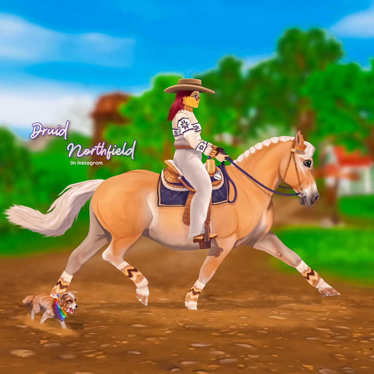 HaleyNorthfield's tweet photo. Haflinger with Western tack on ingame 🤩 🥵I just had to do an edit with it!. 🤠 @StarStable  #sso #heroichaflingers https://t.co/08pTzkTt6X