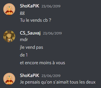 CS_Sauvaj's tweet photo. @Traaaacce @Luzord_ @ShoKaP1K bababababa, évite de remonter les mp, ça va pas trop vous aider (ça me fume on avait conclut et t'es allé rechercher des mps pour forcer) https://t.co/8Aj4hz0dMm