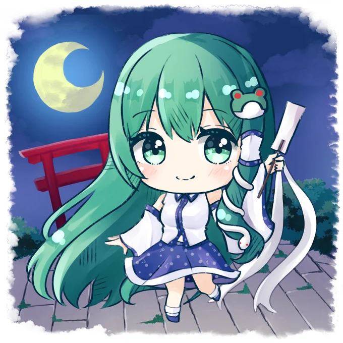  東風谷 早苗#東方Project  #commission 