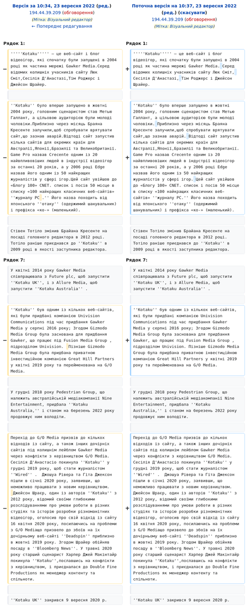 Статья в Википедии Kotaku отредактирована из Полтавская ОГА uk.wikipedia.org/w/index.php?di…
