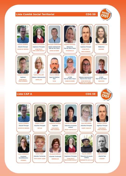 LJeannas59's tweet photo. J'aurai personnellement le grand honneur de conduire la liste CST (Comité Social Territorial) et la liste CAP A du Syndicat CFDT des Communaux du Nord pour les #electionsprofessionnelles auprès du CDG59 à Lille.
Un seul objectif : #CDFT #premiersyndicatdefrance https://t.co/OKHW5xsfay