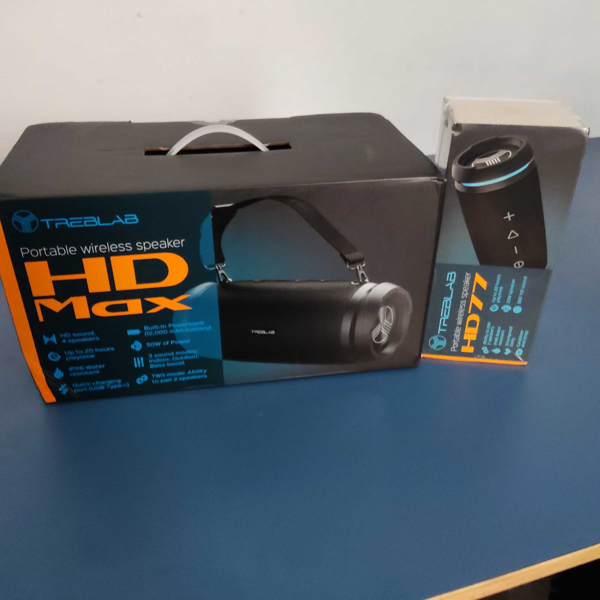 #Giveaway time!
Two Bluetooth speakers are searching for their new lucky owners. Here are the rules:
1. Like, comment, and retweet.
2. Email us your Twitter handle at contact@techjury.net
3. Cross your fingers.
Shoutout to <a href="/treblabsound/">TREBLAB</a>  
#Giveaways #GiveawayAlert #speakers