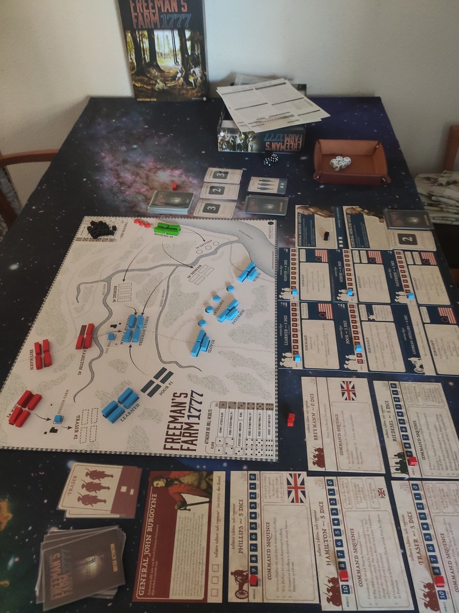 MistercroquetX's tweet photo. Partida perdida al Freeman's Farm (solo). Diferente al Chancellorsville así que mola. Aquí las opciones están tasadas y hay que decidir cuál optimiza la consecución de objetivos. No és fácil destruir 3 unidades...
#FreemansFarm https://t.co/c5BMo3Onl6
