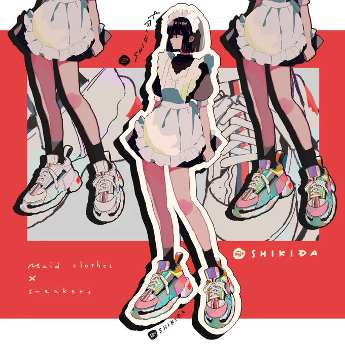 #sns秋の芸術祭202211月のデザフェスにて、メイドさんイラスト本を発刊しますセーラー服も好きです 