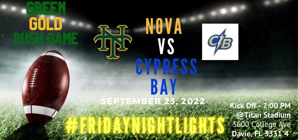 LetsGooooTitans's tweet image. Week 5 🏈 - Gameday 🙌  

@NovaTitanFB @BCAA_Sports @larryblustein 

#FridayNightLights 

#WeAreNT⚡️