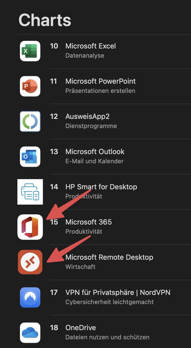 Screenshot showing a list of apps with wrong app icon proportions