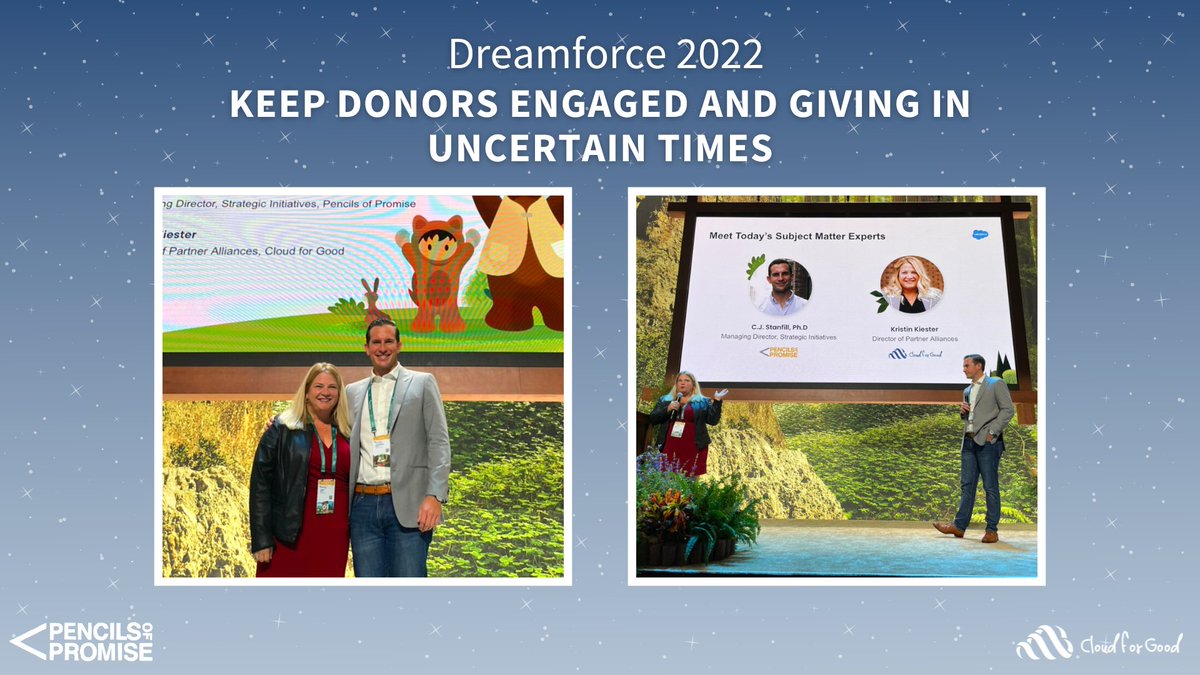 With #Salesforce technology, <a href="/PencilsOfPromis/">Pencils of Promise</a> engages, unites, and limits barriers of #giving, even in uncertain times. 🤝

If you missed #DF22, be sure to read this #blog by <a href="/dr_stanfill/">C.J. Stanfill</a> to learn more ➡️ lnkd.in/eyJXDYQe

<a href="/SFDOPartners/">SalesforceOrgPartner</a> <a href="/Dreamforce/">Dreamforce</a> <a href="/jedicjk/">Kristin kiester</a>