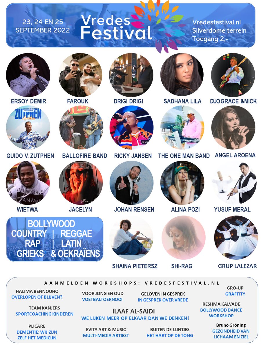 Wij nodigen u graag uit voor het bijwonen van de opening van het Vredesfestival Zoetermeer, op vrijdag 23 september as. om 19.00u
Dat is de uitnodiging aan alle Zoetermeerders, en in het bijzonder voor leden van de <a href="/raadzoetermeer/">Raad Zoetermeer</a>