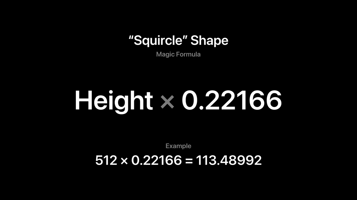 Formula explaining how to create a squircle shape in Sketch