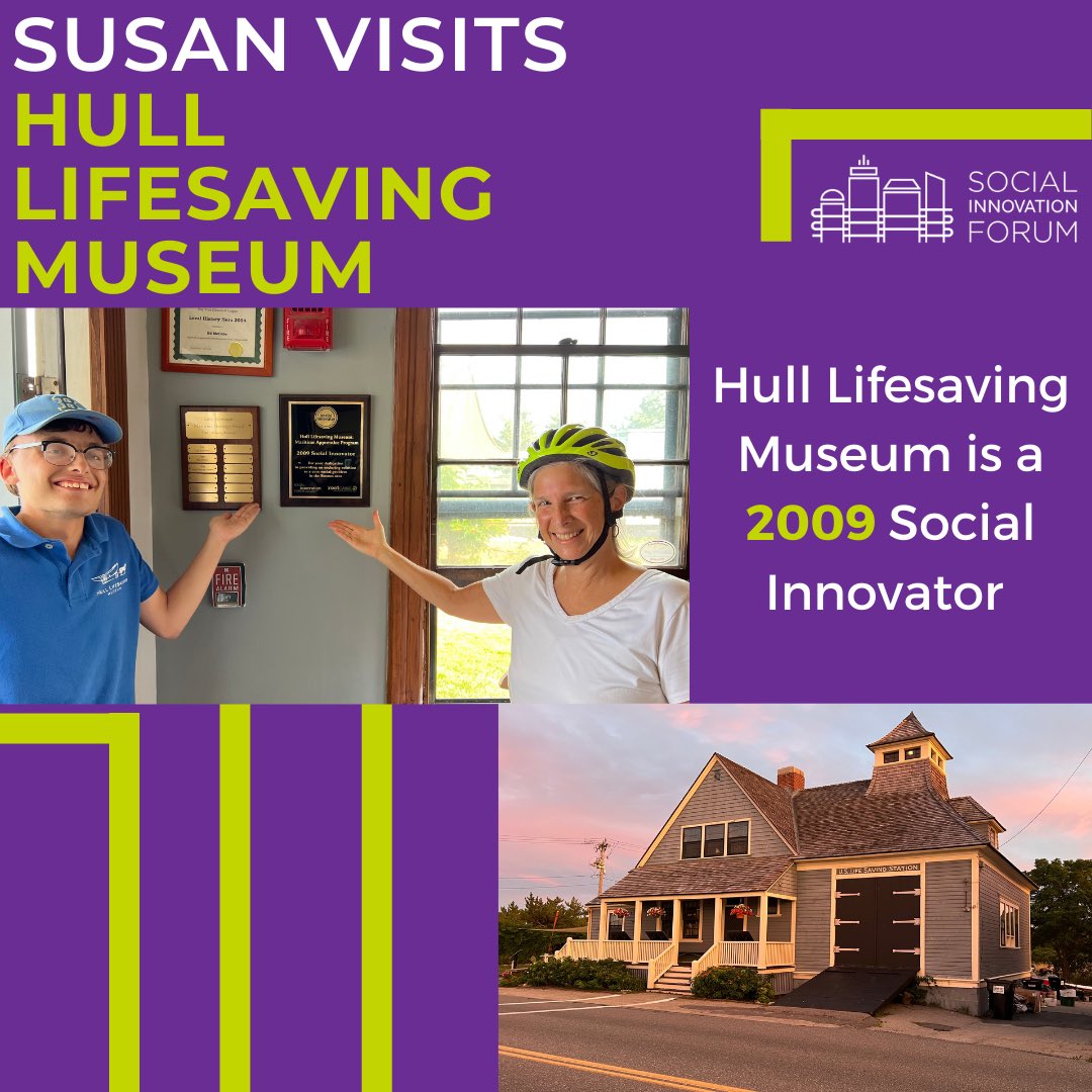 Susan Musinsky, our Executive Director, spotted the Hull Lifesaving Museum and went in and met DJ, a docent, for a chat and a view of the SIF Innovator plaque! The Hull Lifesaving Museum was one of our 2009 Social Innovators for their work with the Maritime Apprentice Program.