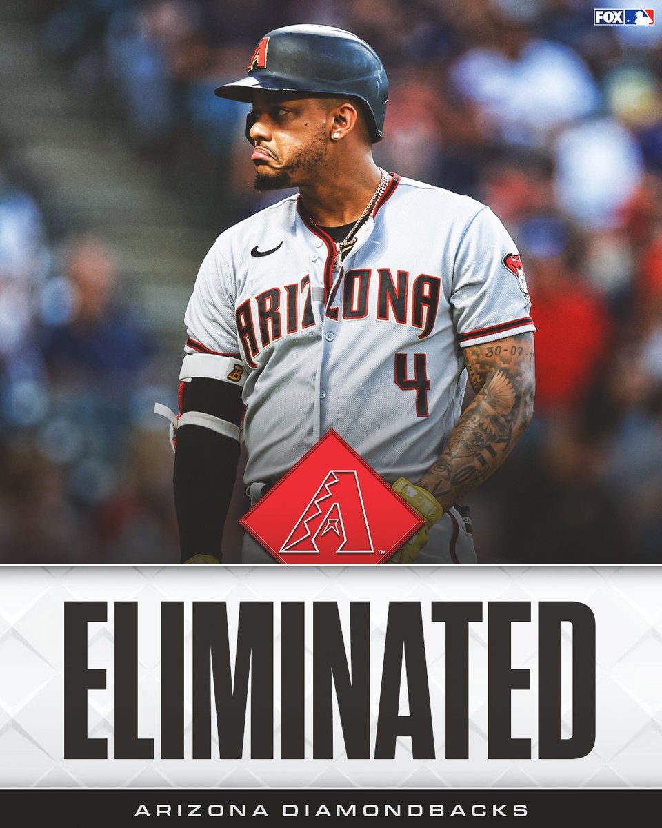 FOX Sports: MLB on X: The Diamondbacks have officially been eliminated  from playoff contention.  / X