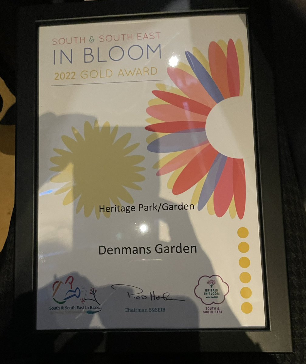 Second year in a row! Thanks to an amazing group of gardeners, staff, and volunteers! Gold in the Heritage Park & Garden Award in the South and South East in Bloom competition! #britaininbloom