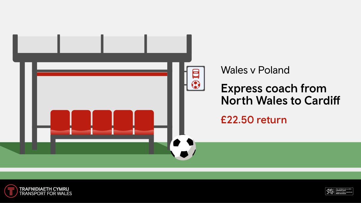 tfwrail's tweet photo. ⚽@Cymru v Poland
🕗19:45
📅25th September

We're partnering with the @FAWales, to trial a coach service as an alternative for fans who would normally travel to this match by train.

ℹ For information and to book a place on the express service visit: https://t.co/smVX0py7yF https://t.co/fZ2XUvl9LY