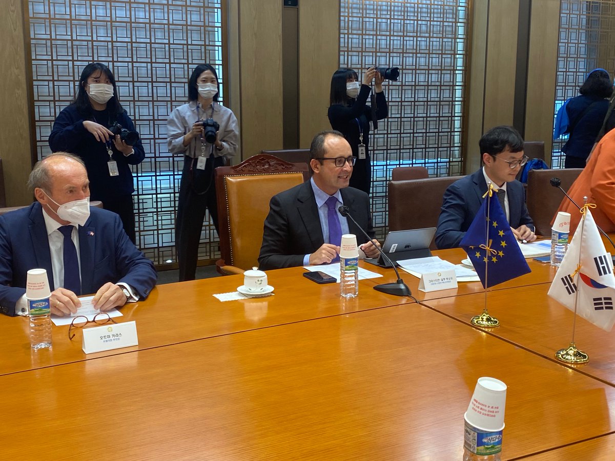 EP_Industry's tweet photo. @EP_Industry concludes its delegation to Seoul, topics: industry, energy, tech &amp; research. MEPs visited @Hyundai_Global @LGElectronics @Samsung &amp; met w. #UNCMAC, #KEF, #ECCK @CristianSBusoi @othmar_karas @MarianMarinescu @linagalvezmunoz @tsvetypenkova @ijabs @ignaziocorrao https://t.co/4UQqqK8Ex9