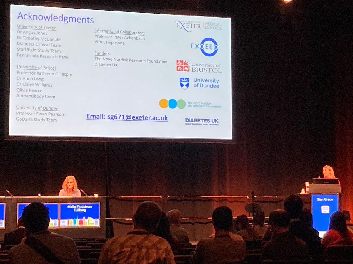 <a href="/Sian_Louise56/">Sian Grace</a> presenting at #EASD2022  #antibody data from #StartRight participants has enabled researchers to stratify the risk of early insulin requirement in diabetes patients <a href="/ExeterNihr/">NIHR Exeter Clinical Research Facility</a> <a href="/ExeterMed/">Exeter Med School</a> <a href="/RoyalDevonNHS/">Royal Devon NHS</a> <a href="/angusgjones/">Angus Jones</a> <a href="/T_J_McDonald/">Tim McDonald</a> @rderesearch <a href="/BristolUni/">University of Bristol</a> <a href="/dundeeuni/">University of Dundee</a>