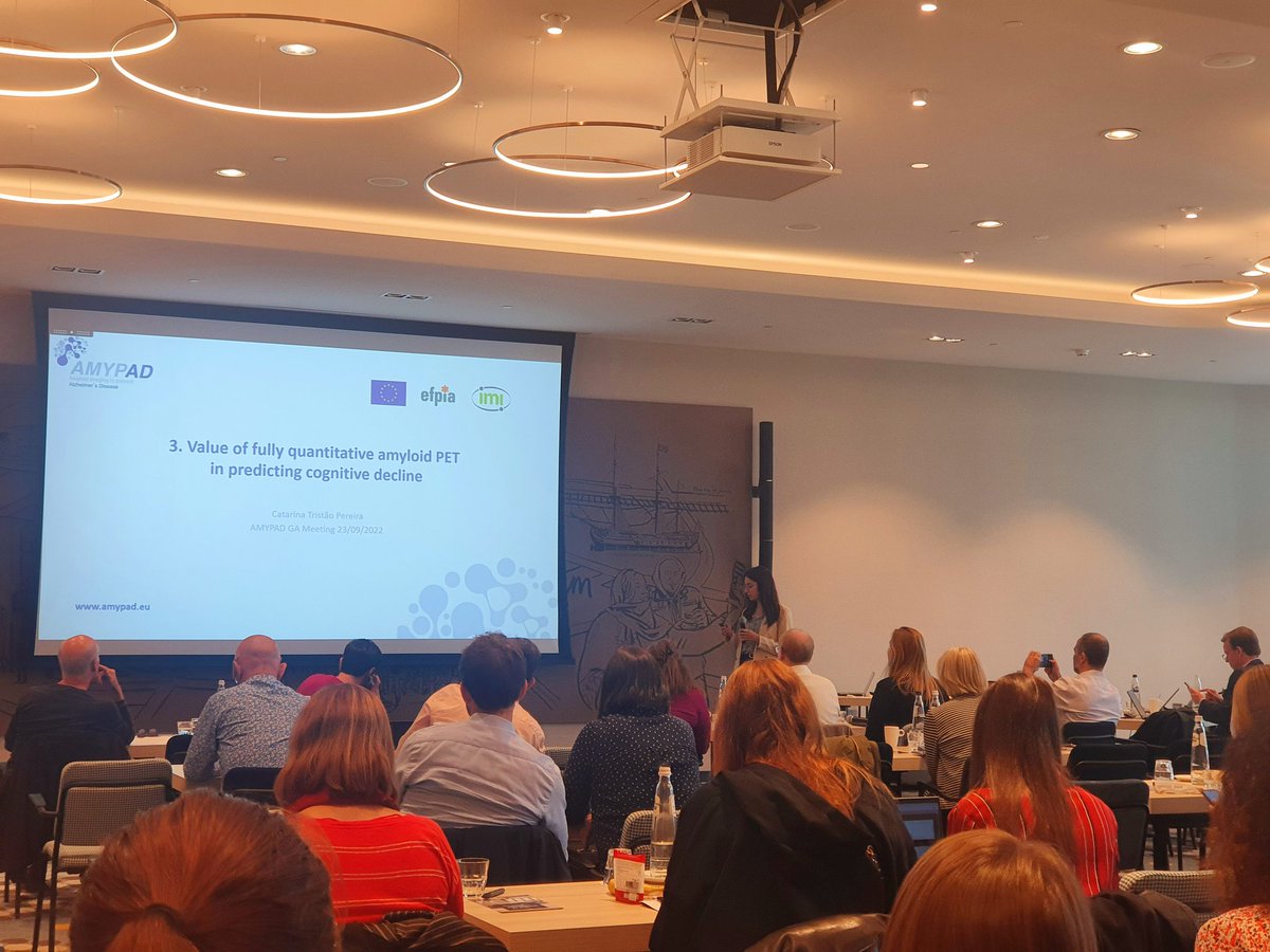 IMI_AMYPAD's tweet photo. A packed agenda for today with 9 @IMI_AMYPAD researchers presenting their respective work &amp; scientific outputs at #AMYPADGA22.
Keep up the great work 🤗
@fionaheeman @Laura_Sofia_S @BPadrela @LuigiLorenzini1 https://t.co/BiUxywKtep