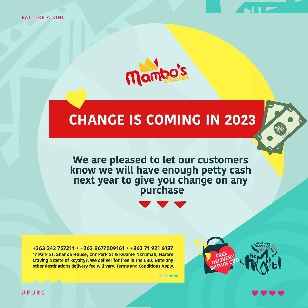 mamboschicken's tweet image. It&apos;s definitely coming
#Change
#MambosChicken
#eatlikeaking