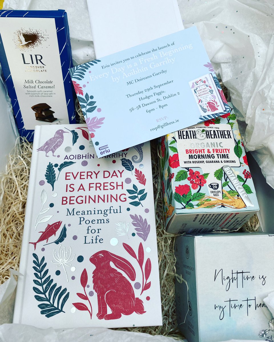 sinead_moriarty's tweet photo. What a gorgeous box of treats. Thank you @potikidee !! . Huge congratulations @AoibhinGarrihy on your  book of poems https://t.co/LOi8aImWmh