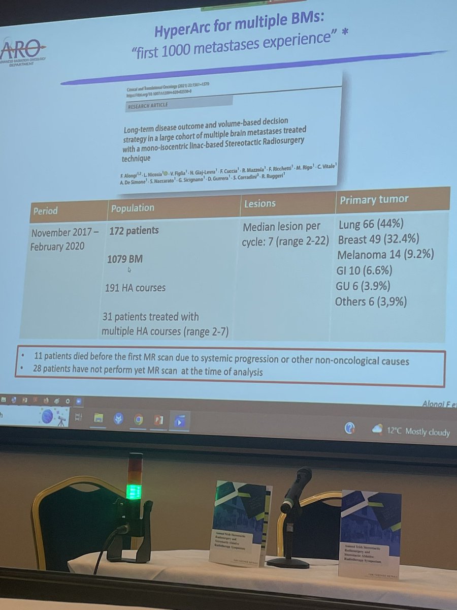 emmamorrow390's tweet photo. @alongi_filippo talking through Hyperarc and the benefits in comparison to WBRT @varianuk
The topics on discussion today are great! #irishsrsandsbrtsymposium #hyperarc https://t.co/4QR8Imojxm