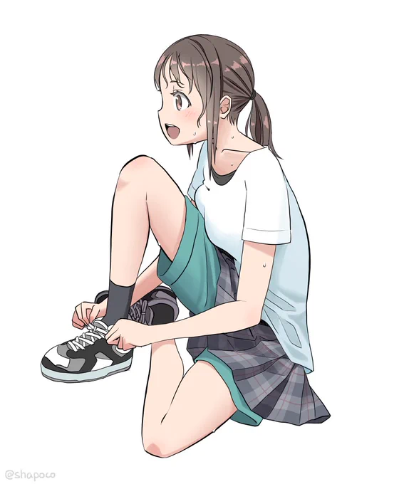 ハーパン×制服スカート 