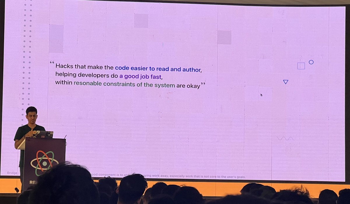 palashkaria's tweet image. “Some code crimes are okay” - @siddharthkp @react_india #reactindia2022
