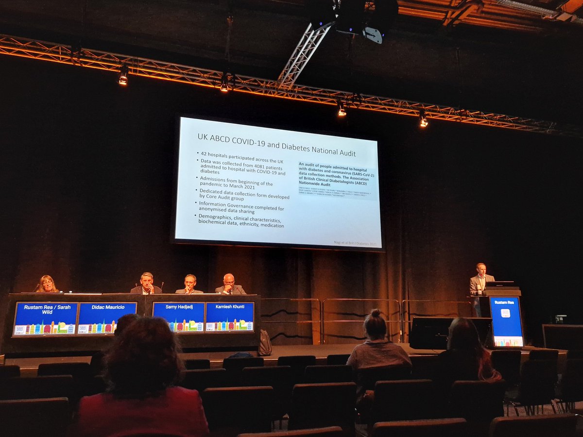 Briliant to see the outputs of our @ABCDiab Covid-19 group presented by Rustam, Kamlesh & Sarah at #EASD2022 We have had weekly meetings for over 2 years now. Thank you to all who have contributed! @kamleshkhunti @BobRyderUK @parthnarendran @DocRRea @sophiehampon