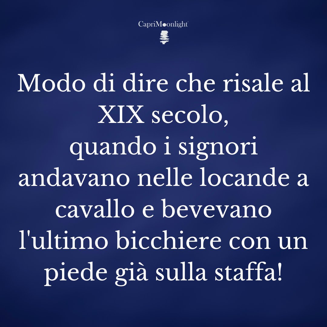 CapriMoonlight's tweet photo. Da dove deriva il modo di dire "bicchiere della staffa"? 🍷

Scopri di più... 👆

#wine #winelover #vinoitaliano #curiosità #capri #caprilover #CapriMoonlight https://t.co/3Bfk5mh72n