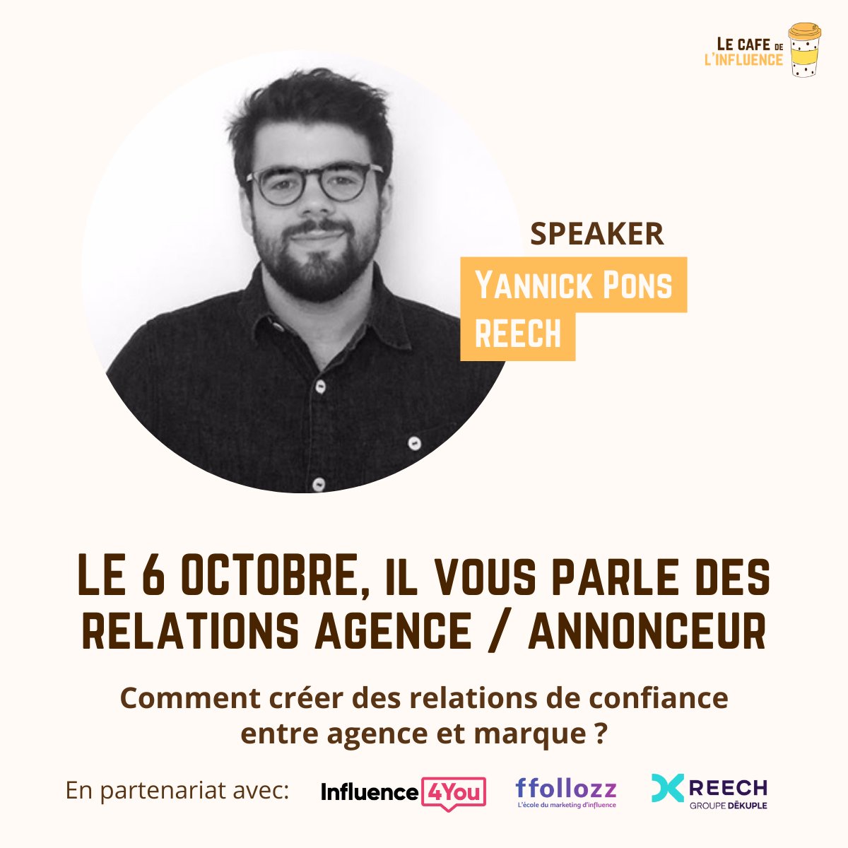 Reech (@reech_com) on Twitter photo Comment créer des relations de confiance entre agence et marque ?
Assistez à la conférence de Yannick Pons, Head of Creative and Business Development de Reech, lors du Café de l'Influence le 06/10. <a href="/Gensd_Internet/">Les Gens d'Internet</a>
eventbrite.fr/e/billets-le-câŠ
#InfluenceMarketing #Influenceurs Comment créer des relations de confiance entre agence et marque ?
Assistez à la conférence de Yannick Pons, Head of Creative and Business Development de Reech, lors du Café de l'Influence le 06/10. <a href="/Gensd_Internet/">Les Gens d'Internet</a>
eventbrite.fr/e/billets-le-câŠ
#InfluenceMarketing #Influenceurs