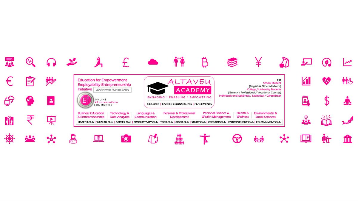 AltaveuA's tweet photo. LAUNCHED: #AltaveuAcademy #Online

After 12 yrs of offline service, we are now also online. Join us at https://t.co/qRkdq1urj3

ALTAVEU Academy : #Courses #CareerCounselling #Placements

#Education #Empowerment #Employability #Entrepreneurship 
#E4i #FunLearnEarn #OnlineLearning https://t.co/Wl7nKkGXsC