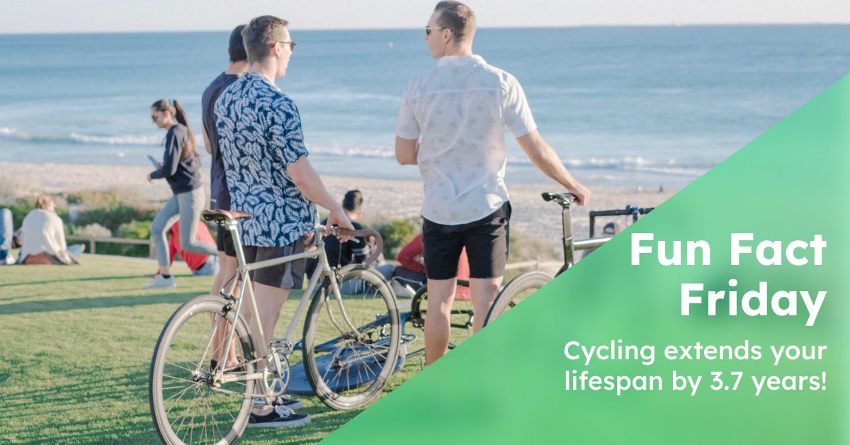 velio_de's tweet photo. Did you know that #cycling extends your lifespan by 3.7 years? The "Copenhagen City Heart" study investigated the influence of various sports for more than 25 years. The result: Regular cycling prolongs your life by an average of 3.7 years. One more reason to switch to cycling! https://t.co/rRN51E9fbZ